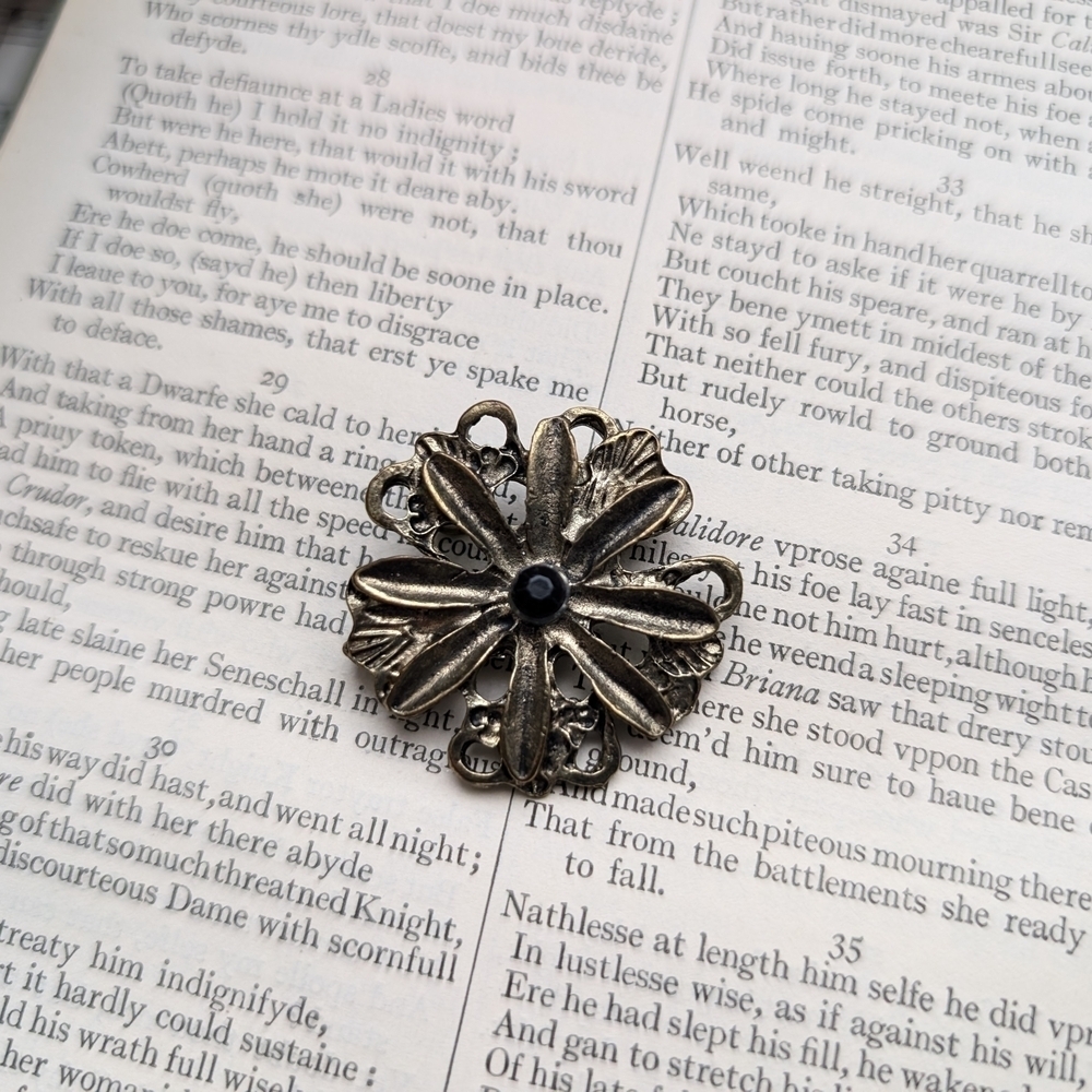 Vintage Silver Floral Pendant